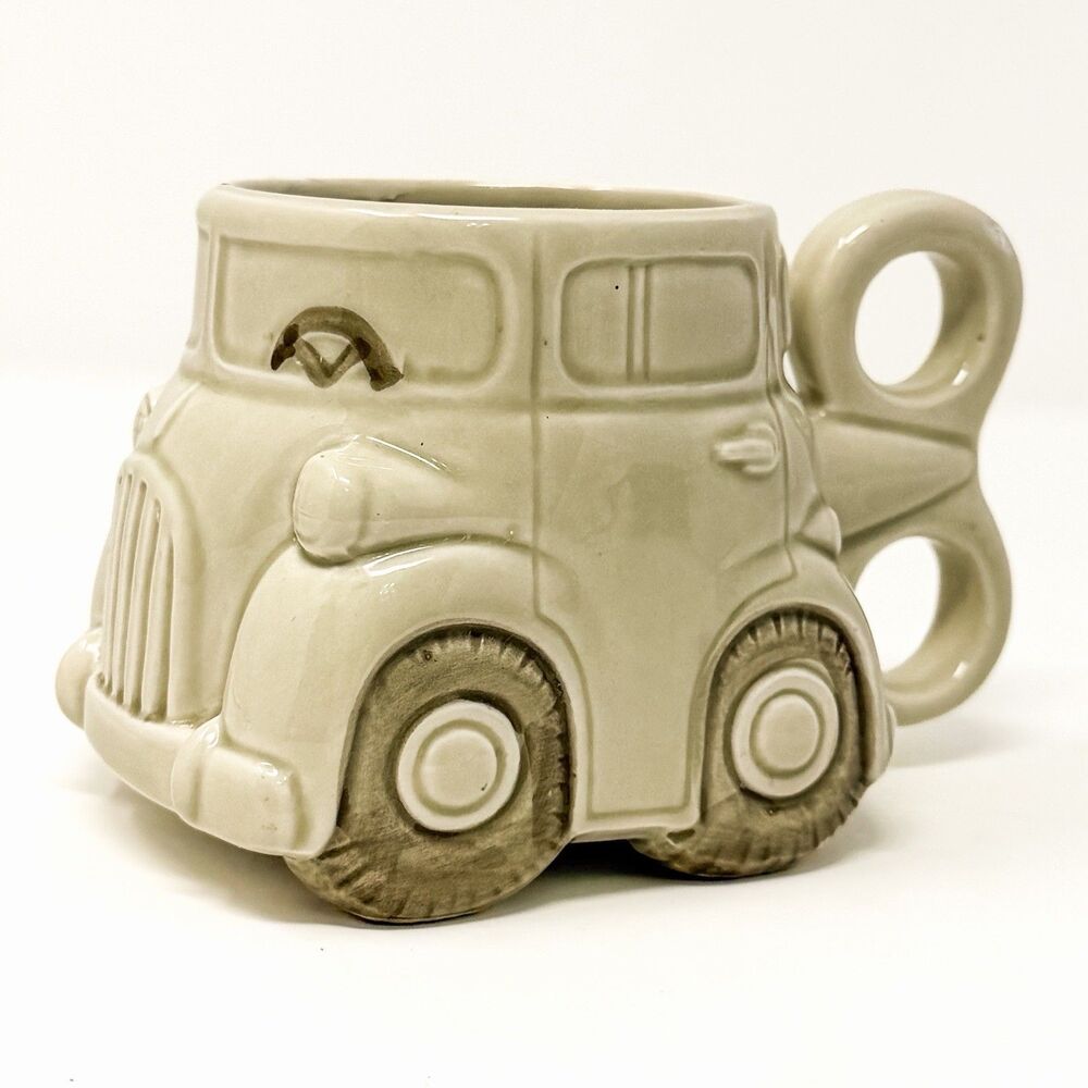 Vintage 1978 Fitz & Floyd Auto Mug Wind Up Toy Car Coffee Cup Japan